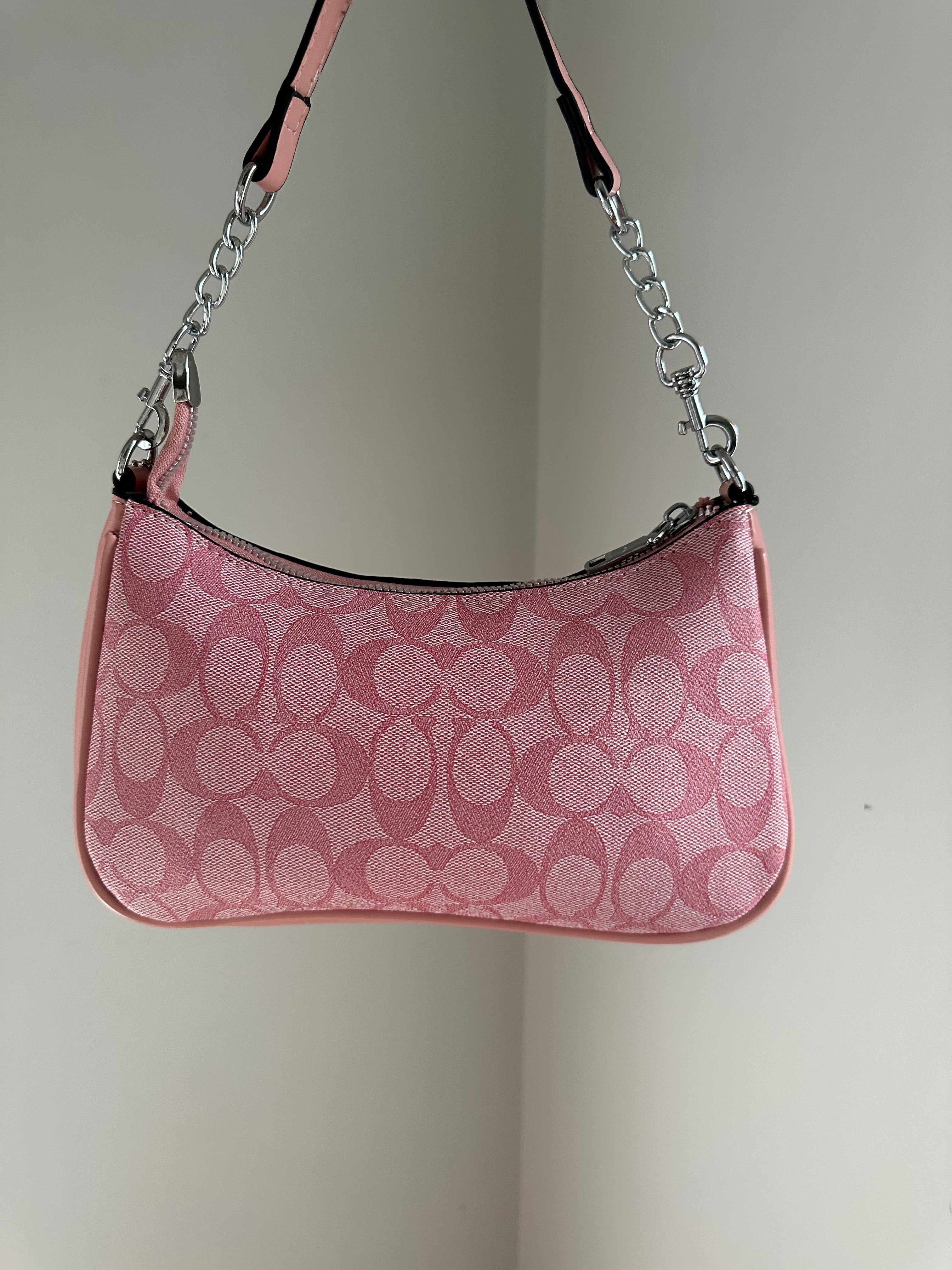 Hot Pink Silver Teri Bag