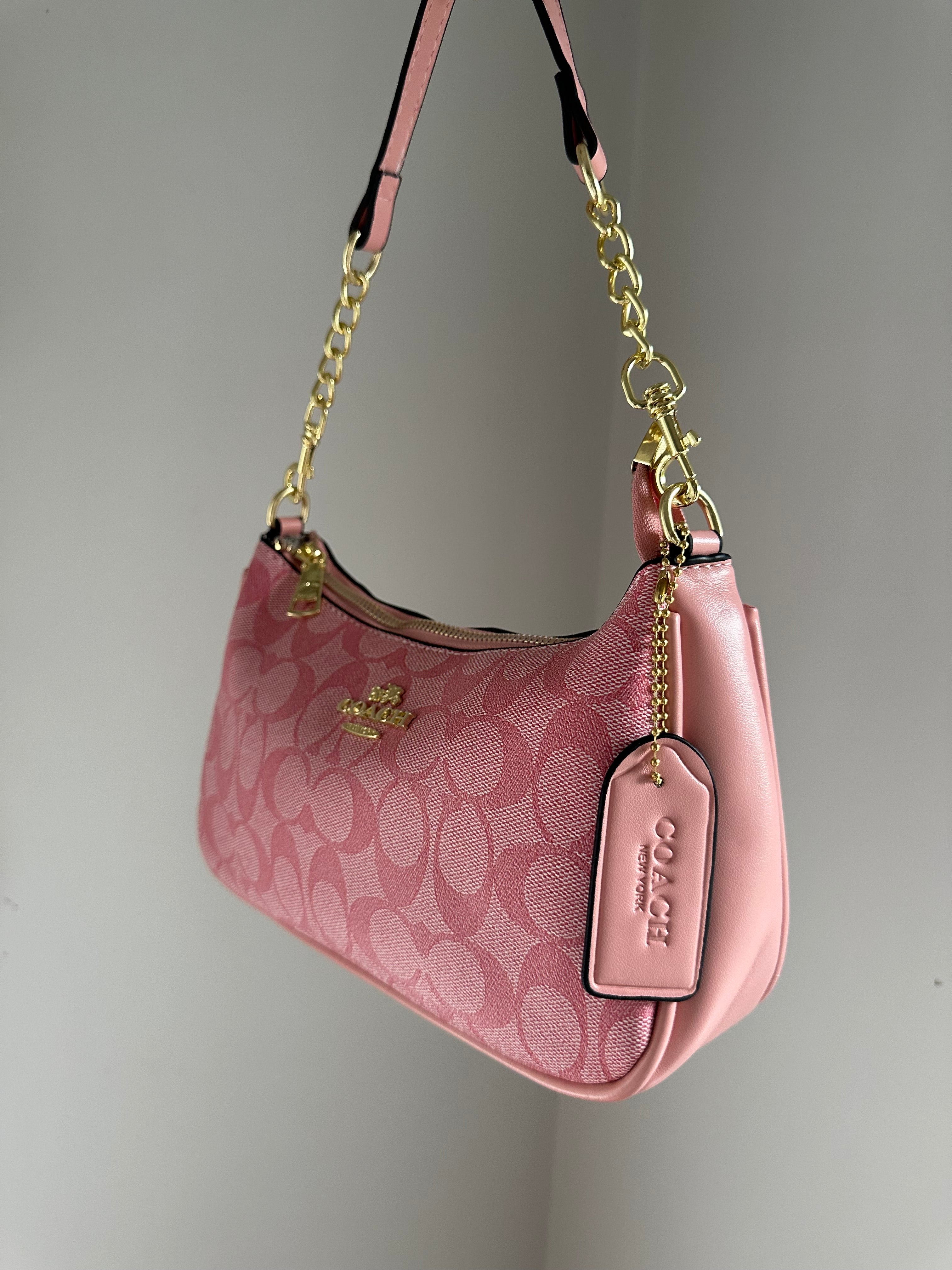 Hot Pink Gold Teri Bag