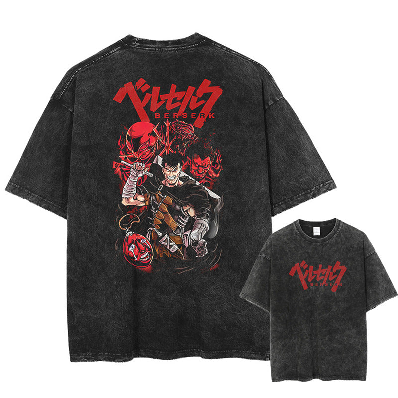 Anime Berserk Guts Graphic Cotton T-Shirt