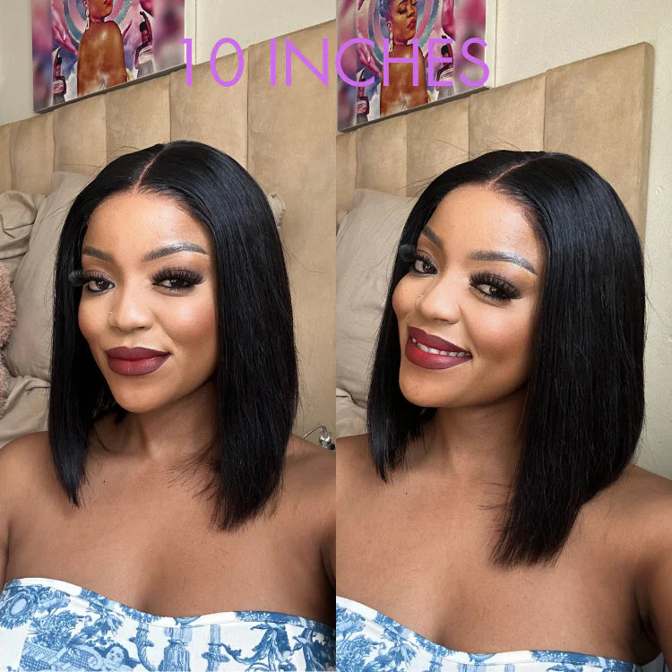 PreMax Wigs | ReadytoGo 4x4 Lace Blunt Cut Bob Wig Bone Straight