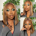 Lace Front Bob Wig Short Straight Synthetic Hair - VAULT DEALS