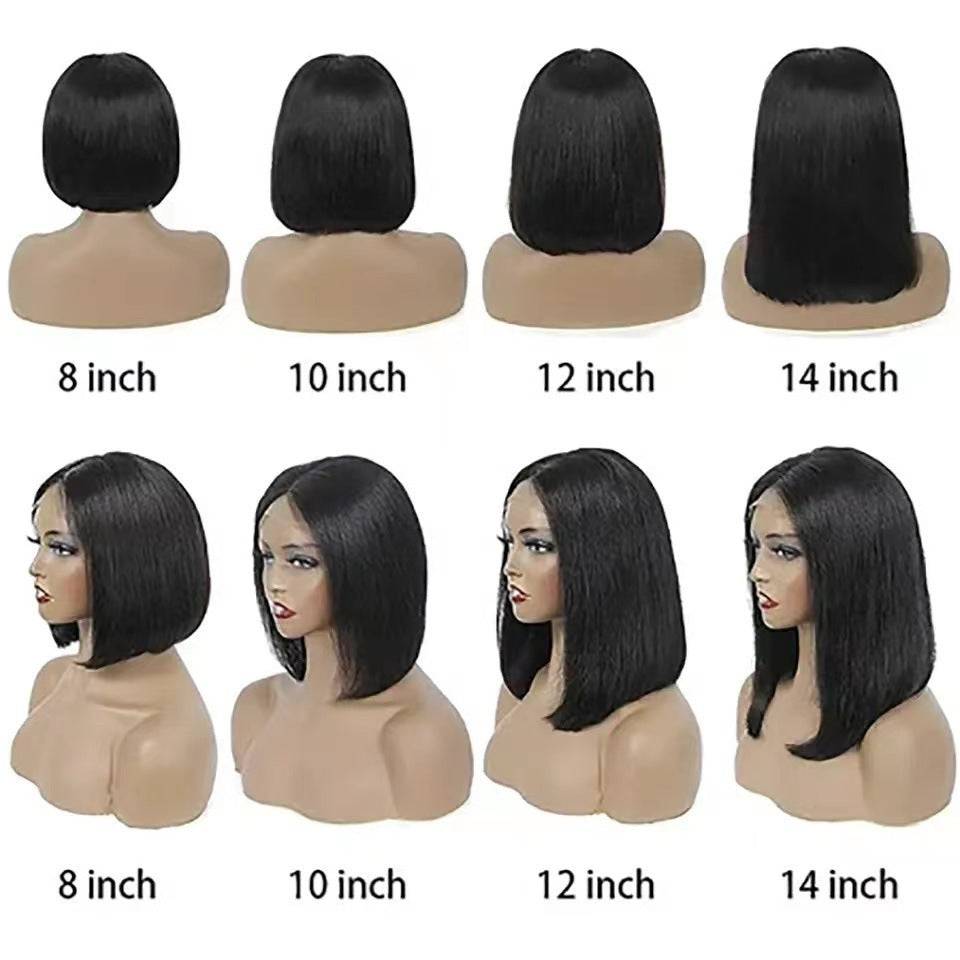 Lace Front Bob Wig Short Straight Synthetic Hair - VAULT DEALS