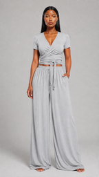 The Solvani Wrap Lounge Set | Soft Jersey Two-Piece