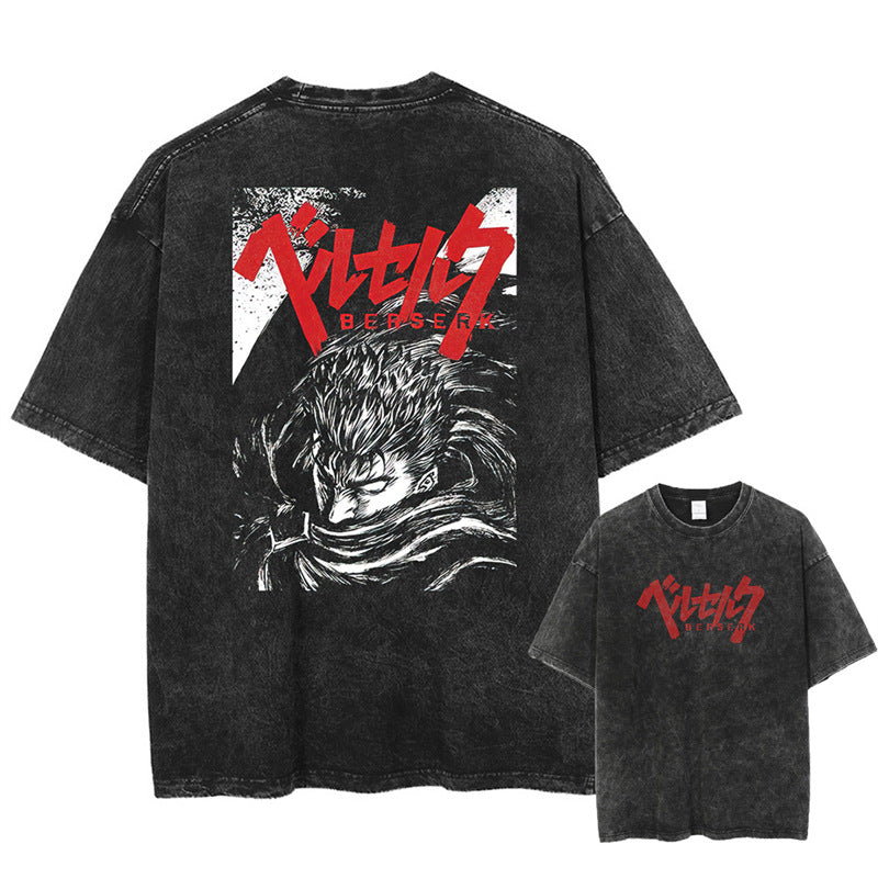 Anime Berserk Guts Graphic Cotton T-Shirt