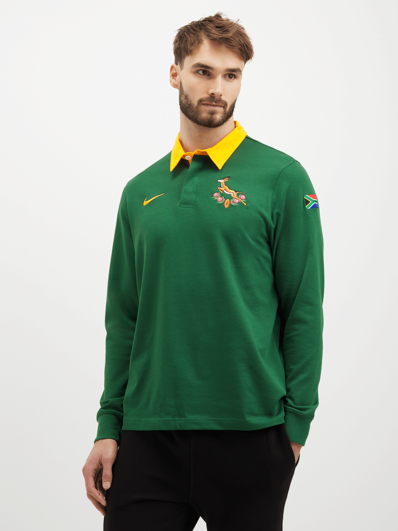 Springboks Heritage Long Sleeve Green Jersey - Vault Deals