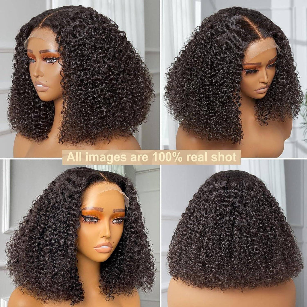 Short Curly Lace Front Synthetic Wig - VAULT DEALS