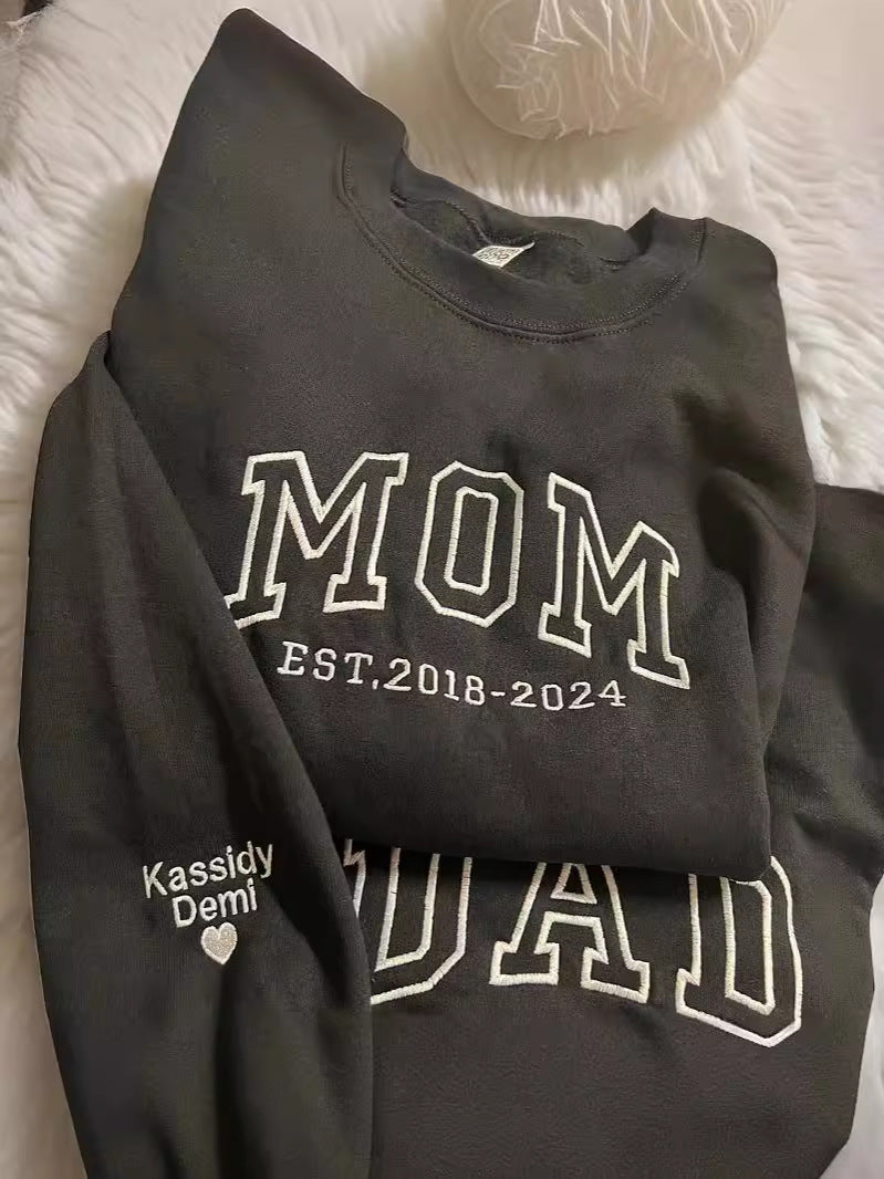 Custom Letter Embroidered Sweatshirt