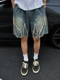Spider Denim Shorts