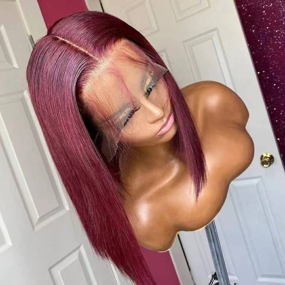 Lace Front Bob Wig Short Straight Synthetic Hair - VAULT DEALS