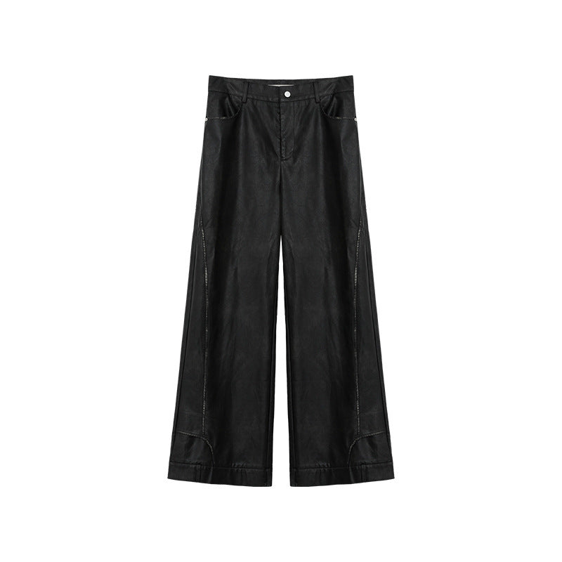 Retro Deconstructed Straight Leg Pants