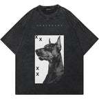 X DOBERMAN  - Black Washed Graphic T-Shirt