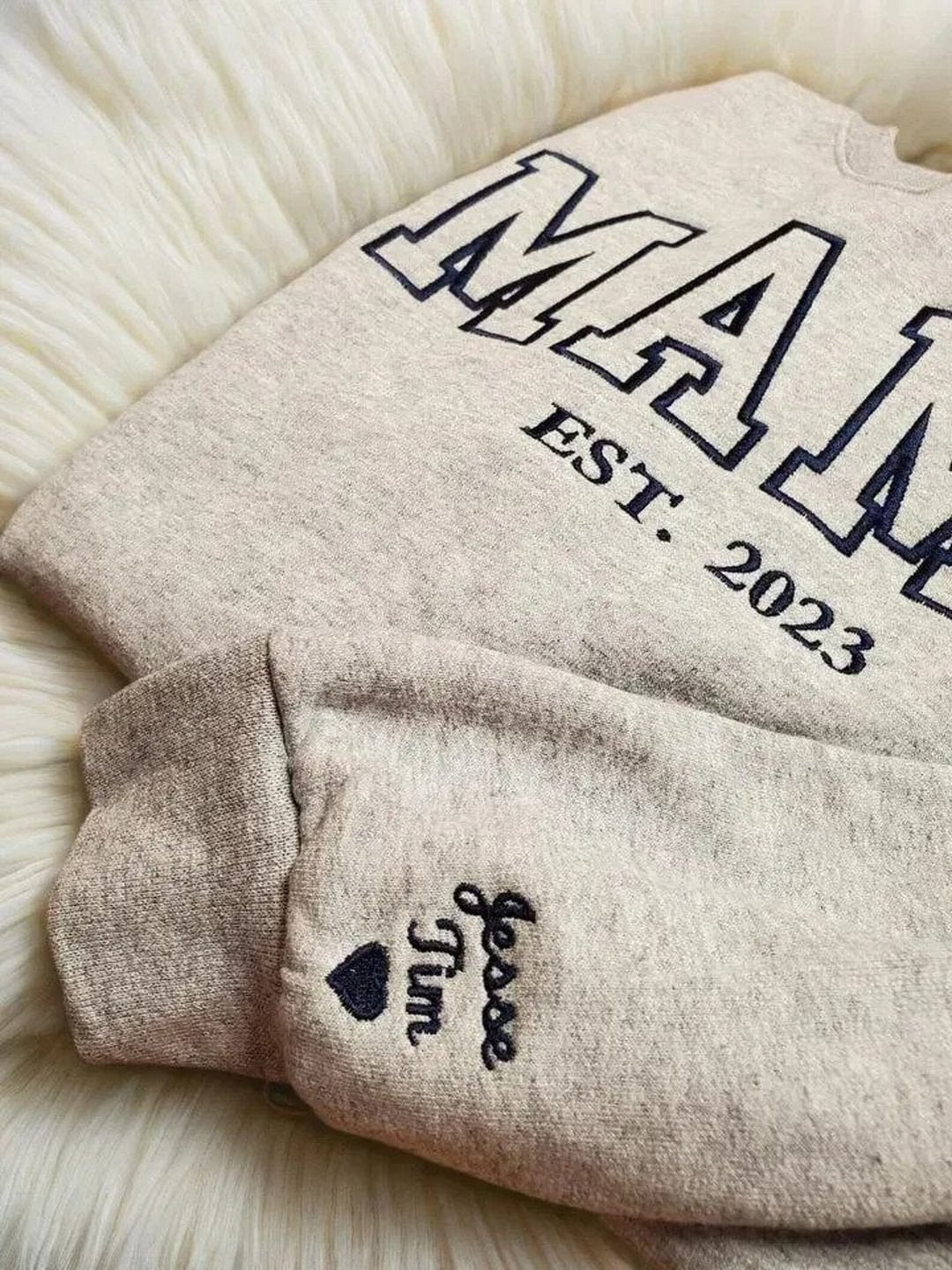 Custom Letter Embroidered Sweatshirt