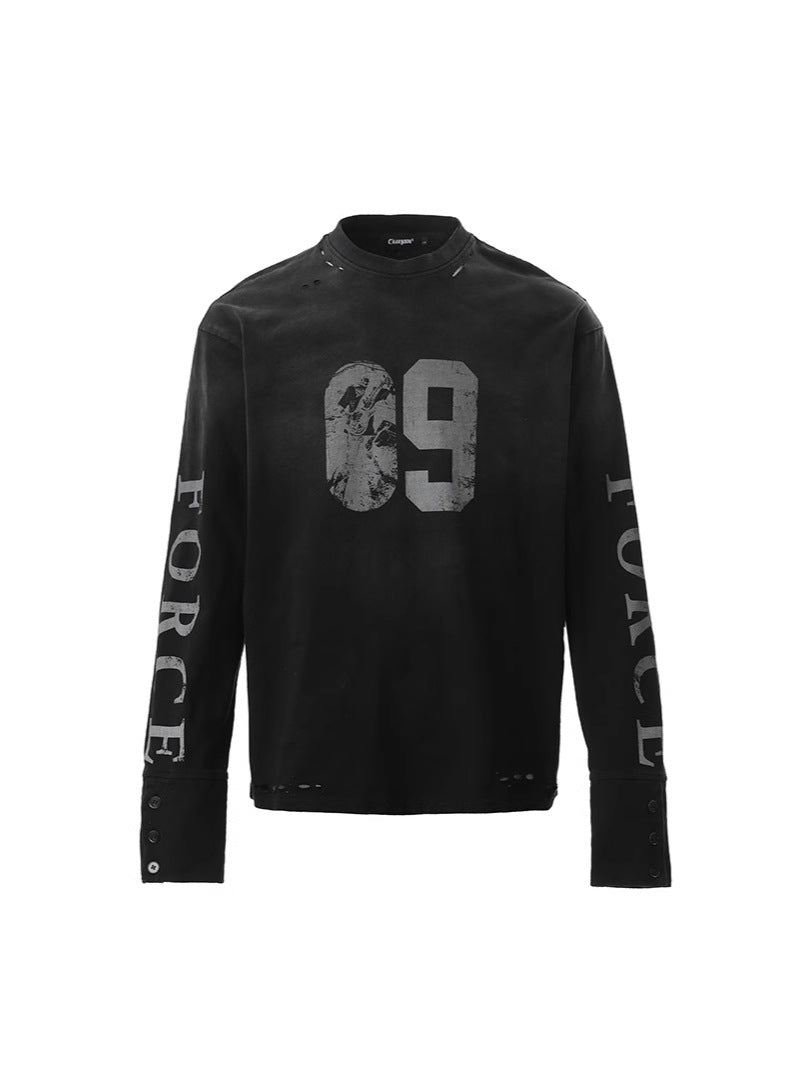 69 Force Distressed Long Sleeve Tee's