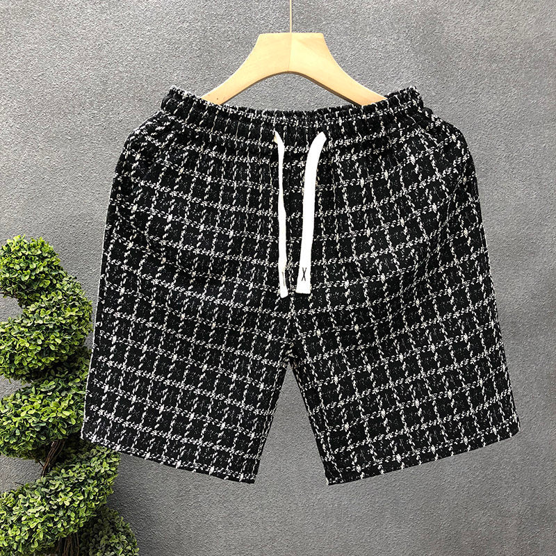 Drawstring Plaid Shorts