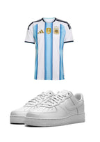 World cup combo - Argnetina 26/27 home T-shirt + White AF1 - Vault Deals