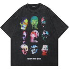 ALIENS - Black Washed Graphic T-Shirt