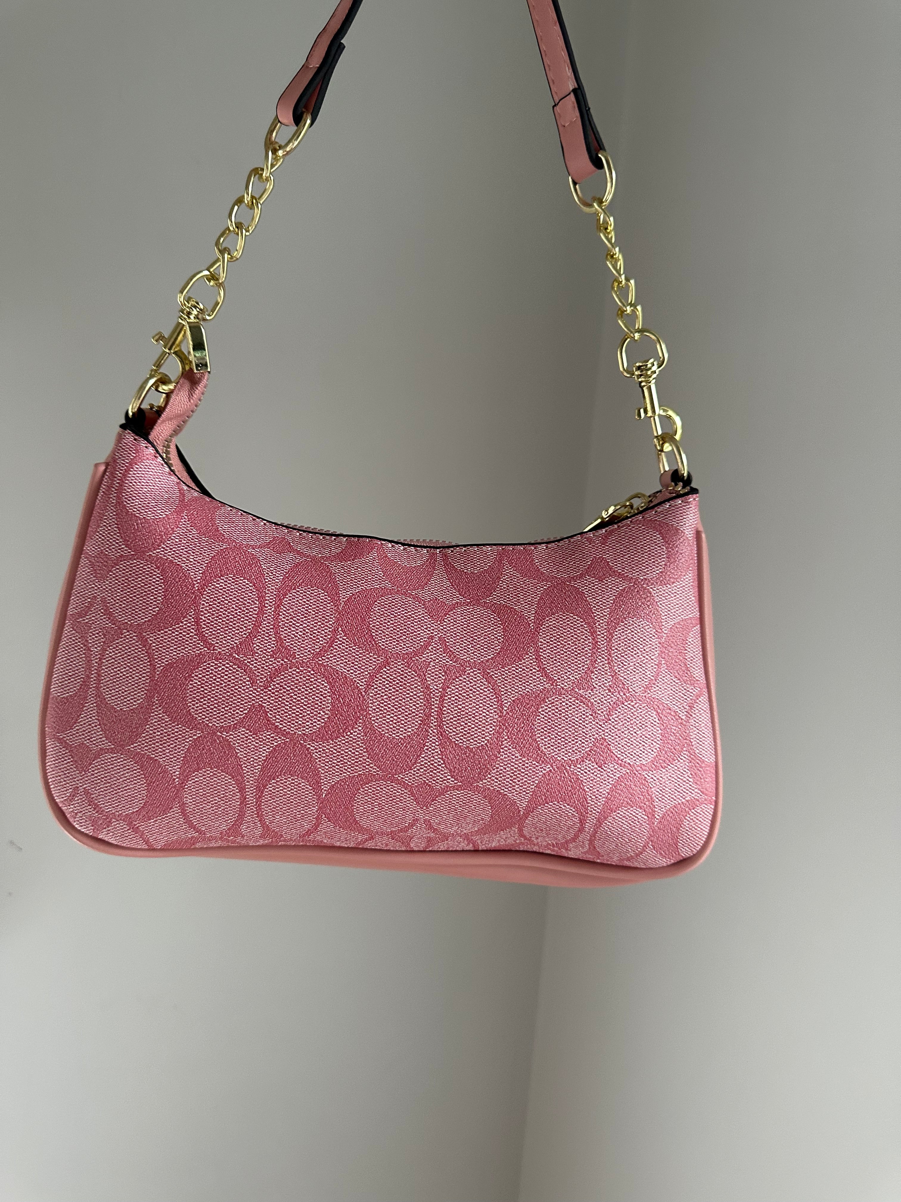 Hot Pink Gold Teri Bag