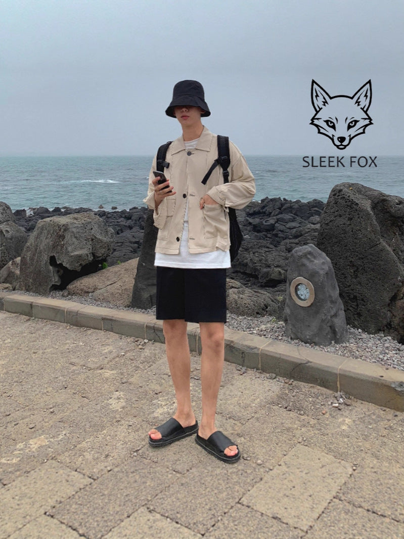 Sleek Fox Draped Shorts