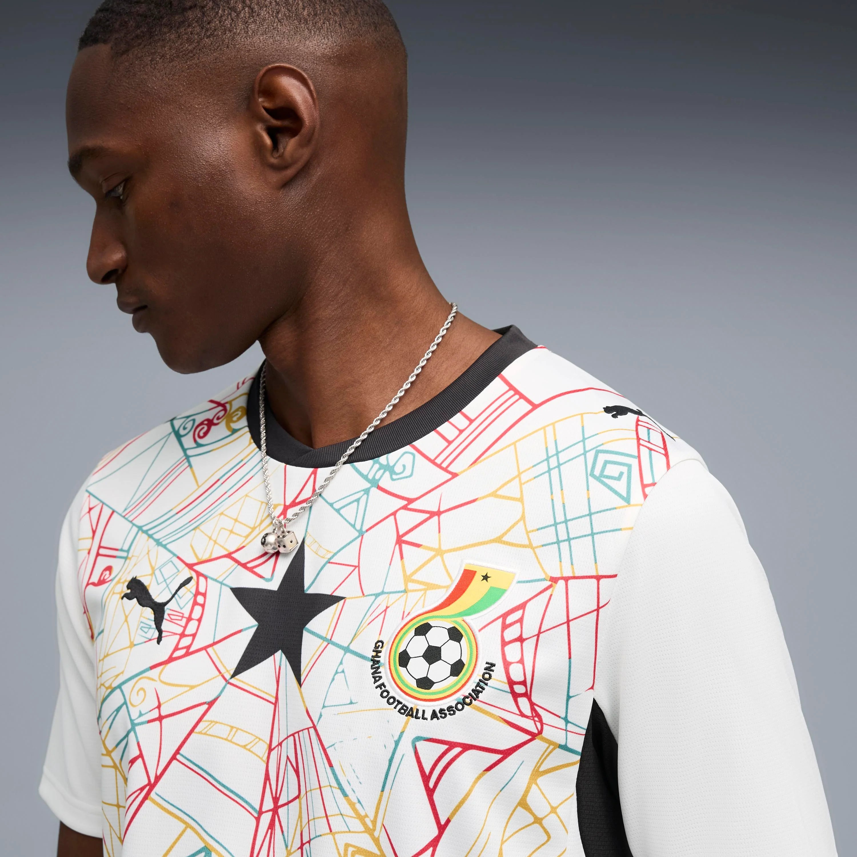 Puma Ghana 26 Home Jersey White/Red