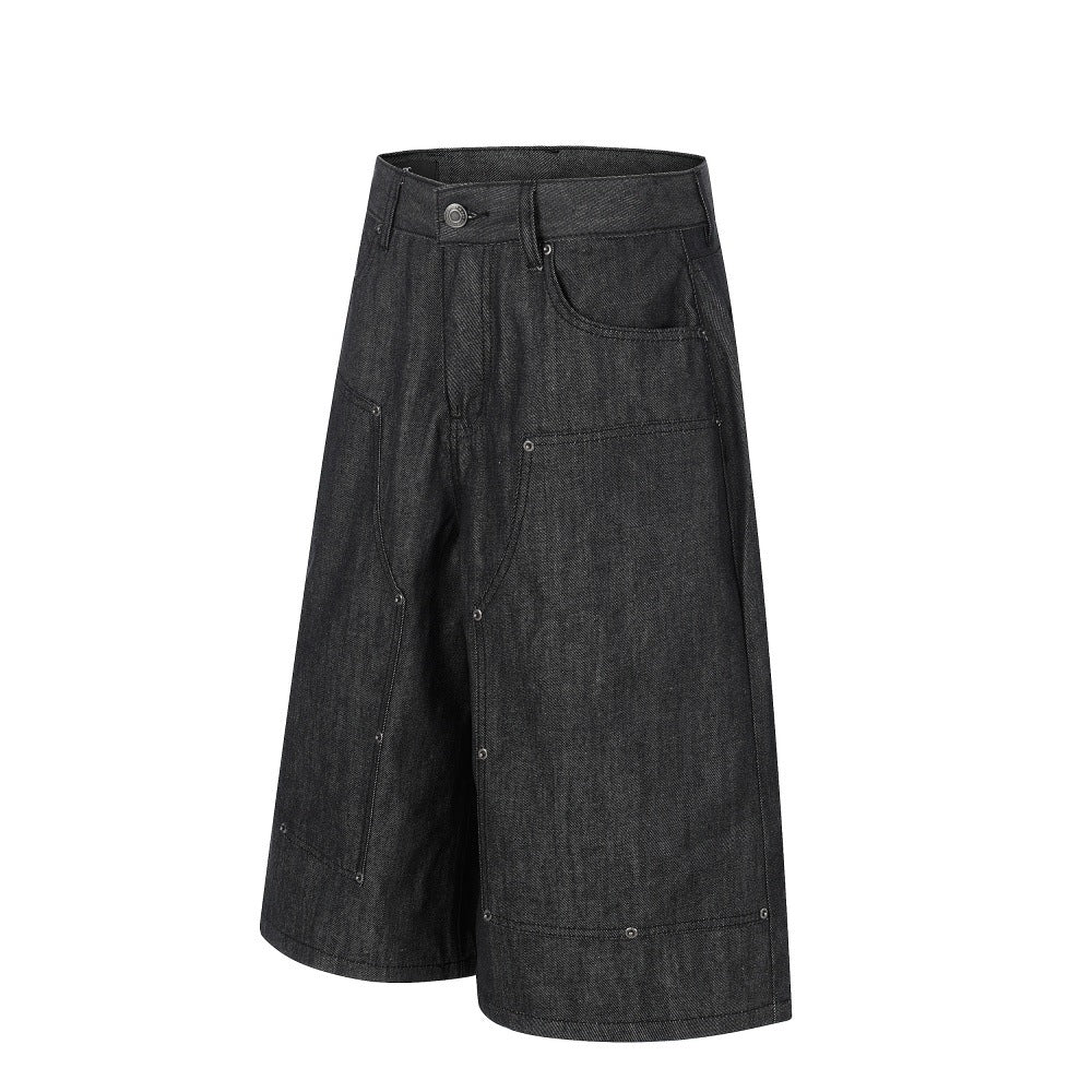 Wide Leg Denim Jorts