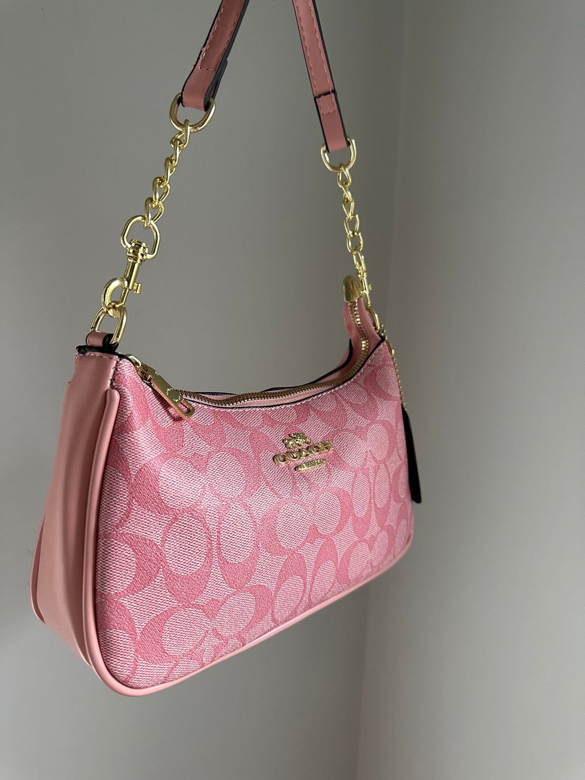 Hot Pink Gold Teri Bag