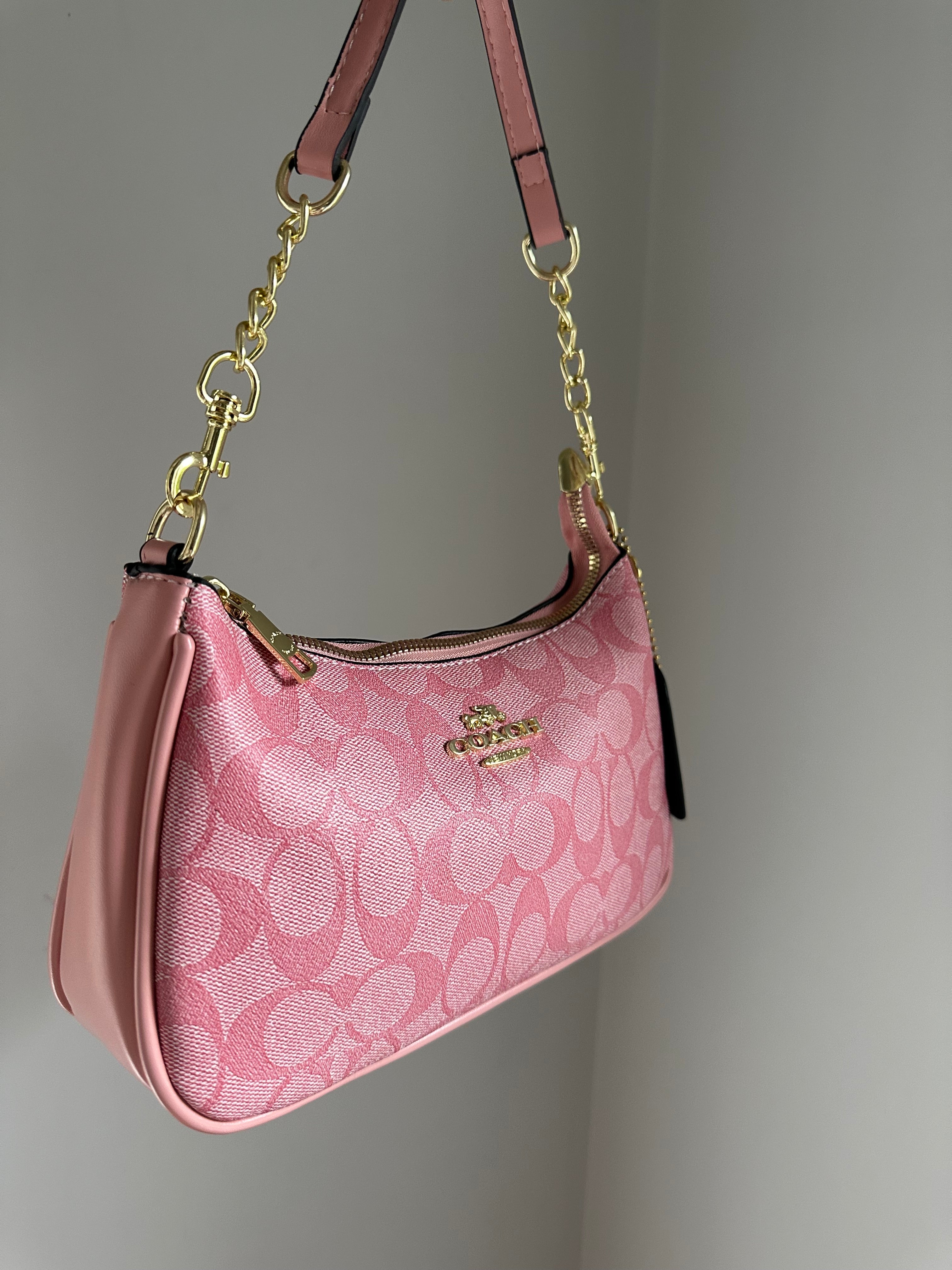 Hot Pink Gold Teri Bag