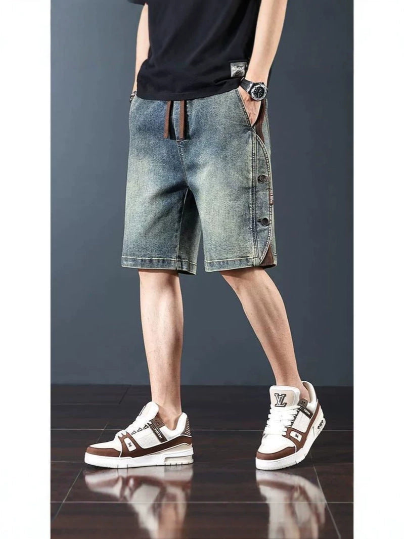Toned Denim Shorts