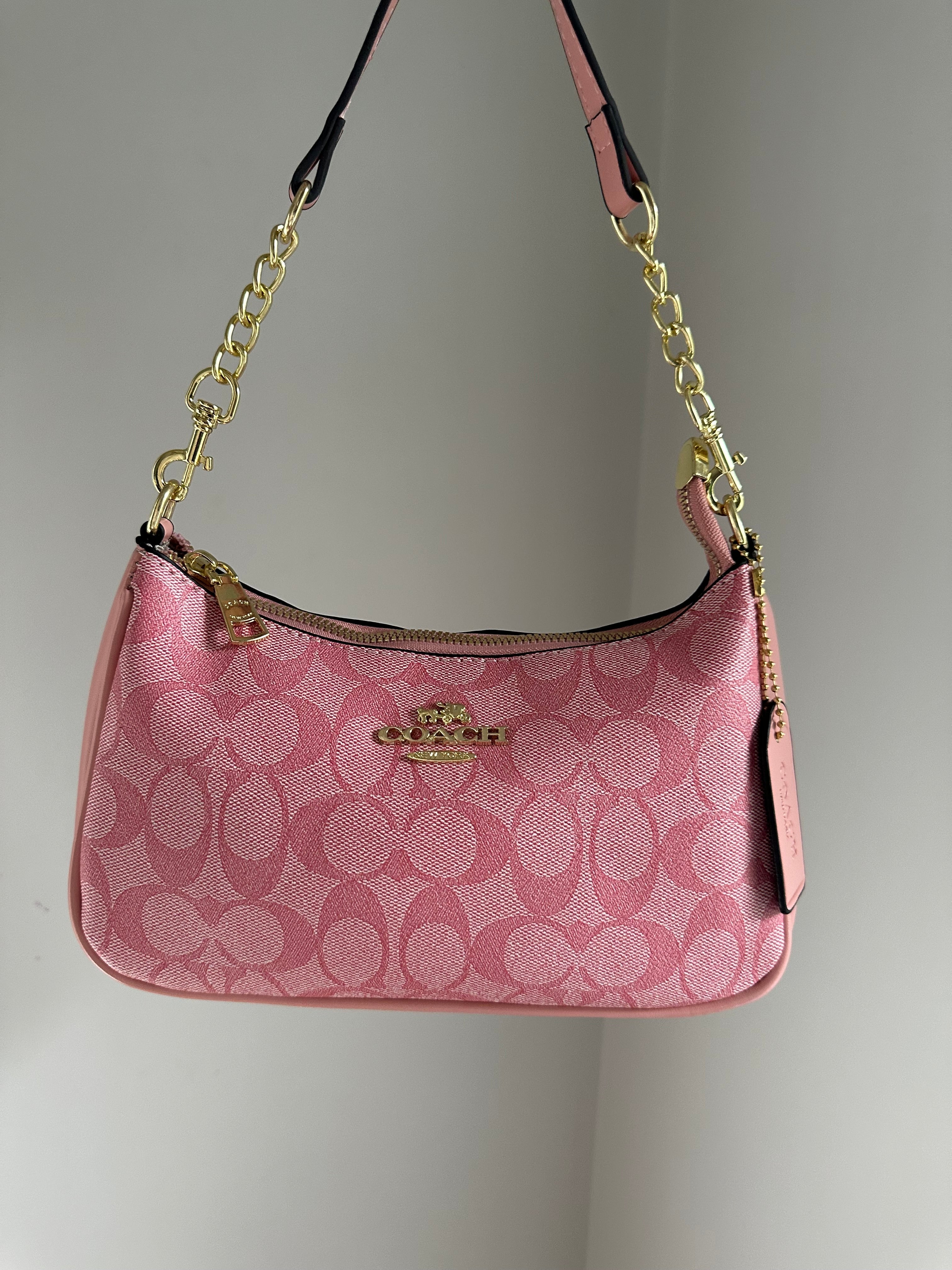 Hot Pink Gold Teri Bag