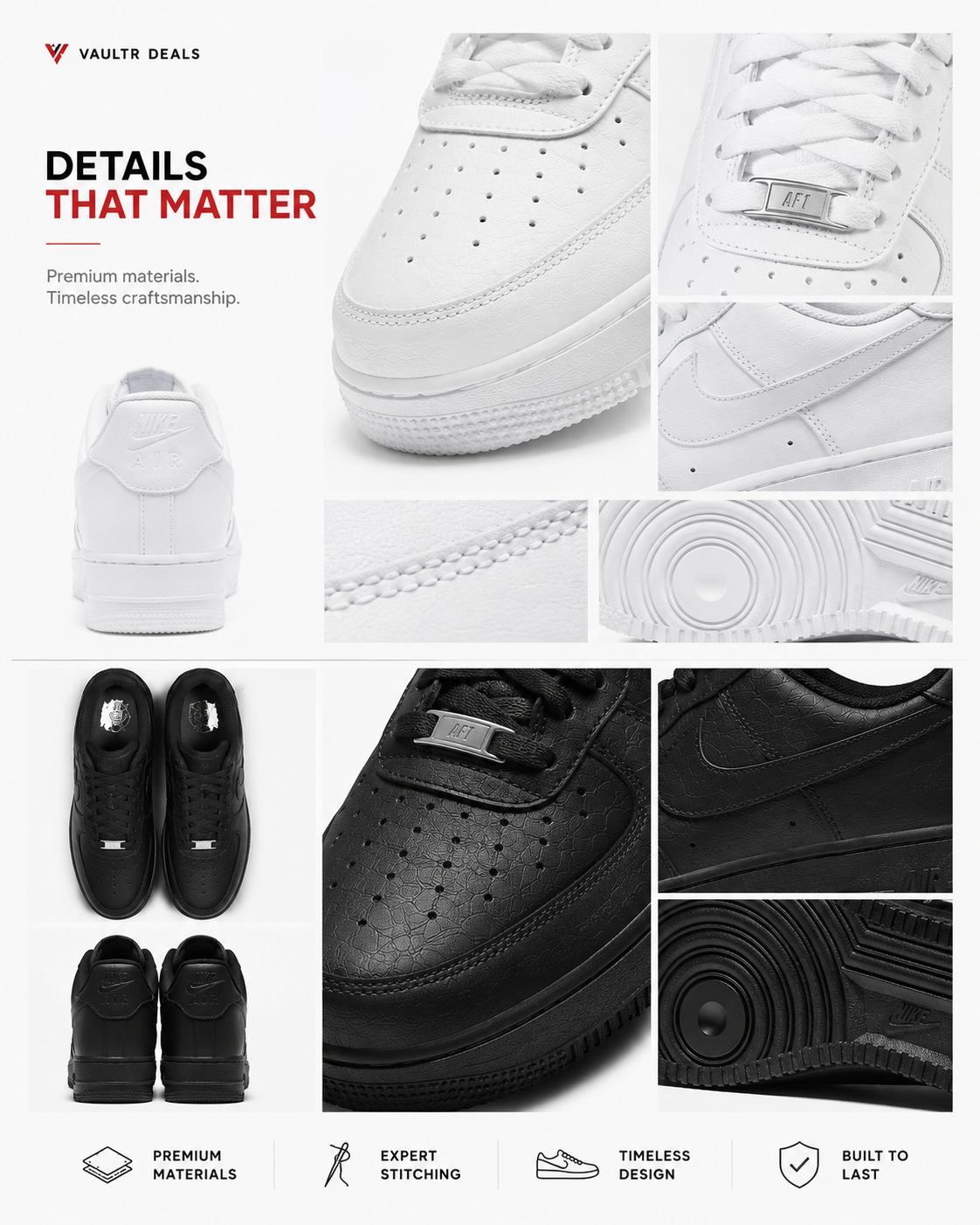 The Monochrome Pack: Black + White Sneaker Bundle - Vault Deals