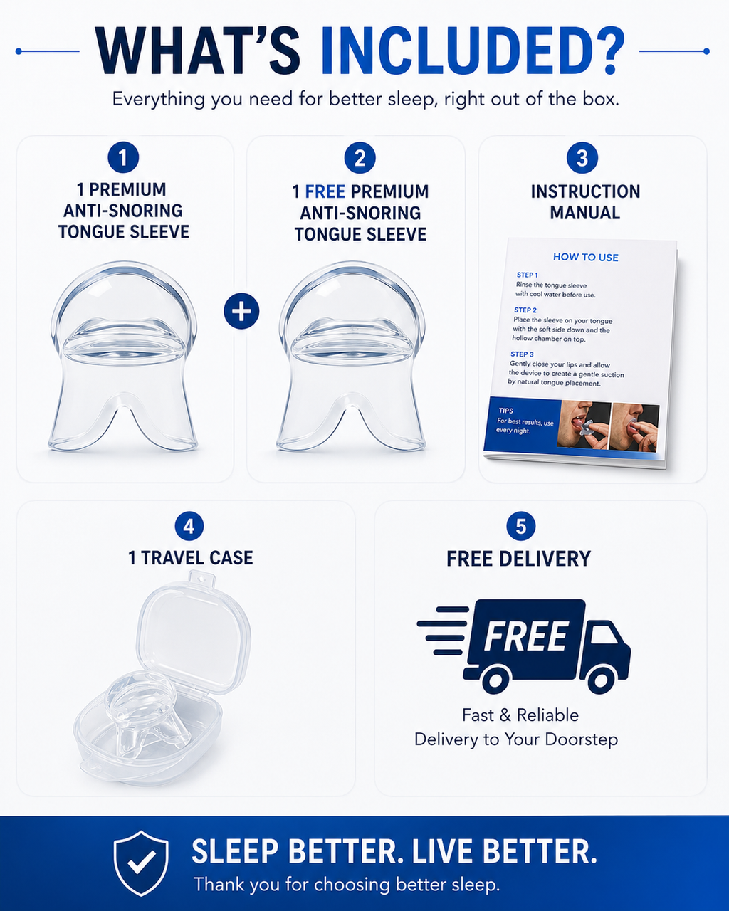 Premium Anti-Snoring Tongue Sleeve - Vault Deals