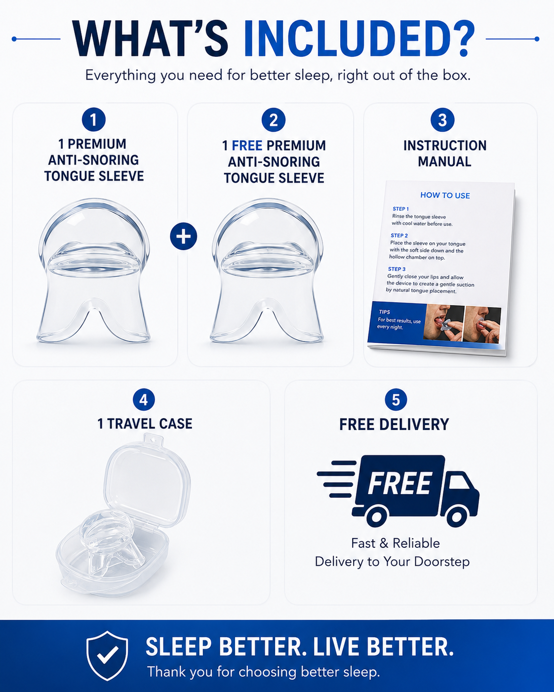 Premium Anti-Snoring Tongue Sleeve - Vault Deals