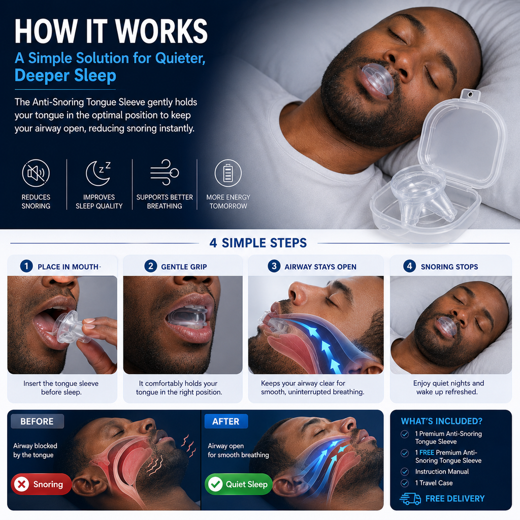 Premium Anti-Snoring Tongue Sleeve - Vault Deals