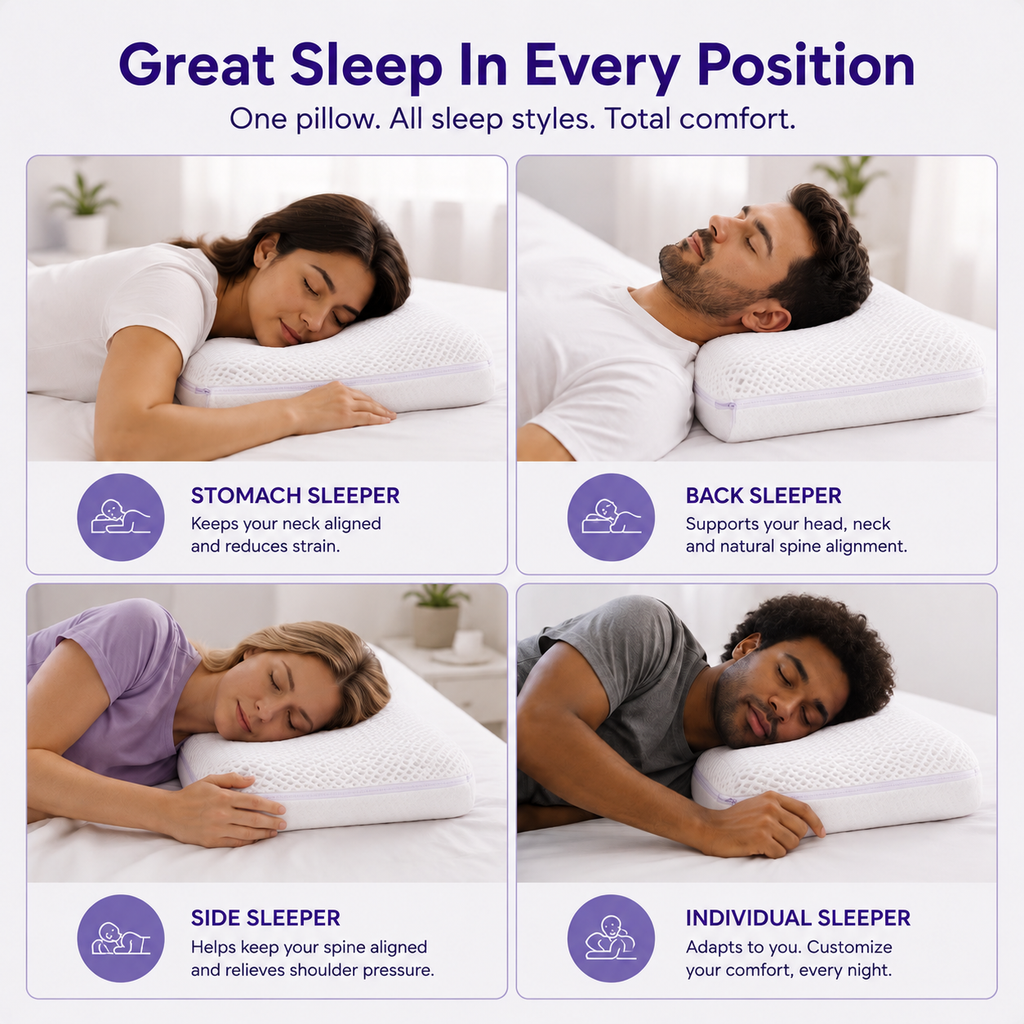 Vault™ Ergonomic Cooling Pillow - Vault Deals