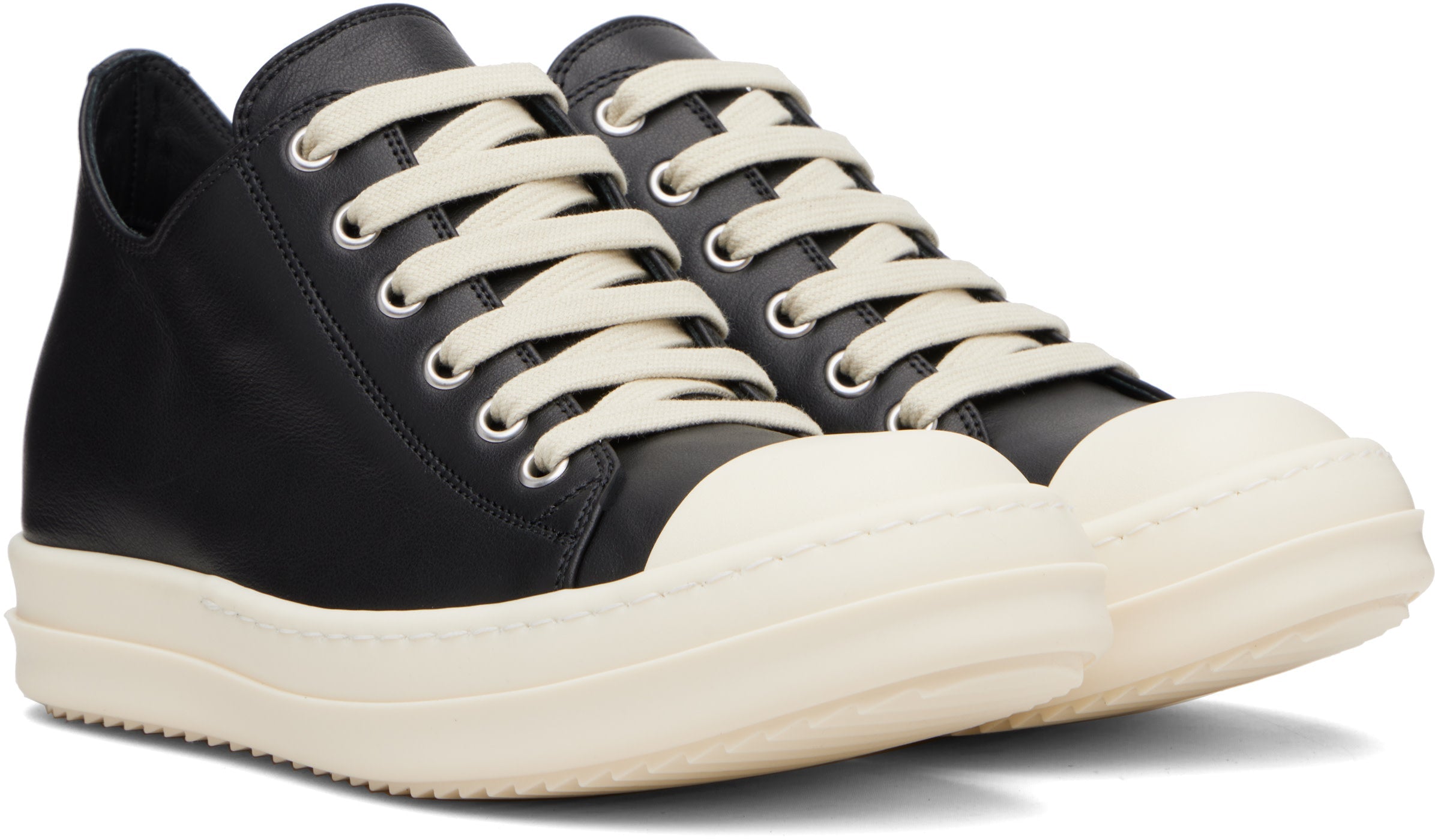 Ricks leather low-top sneakers black - Vault Deals