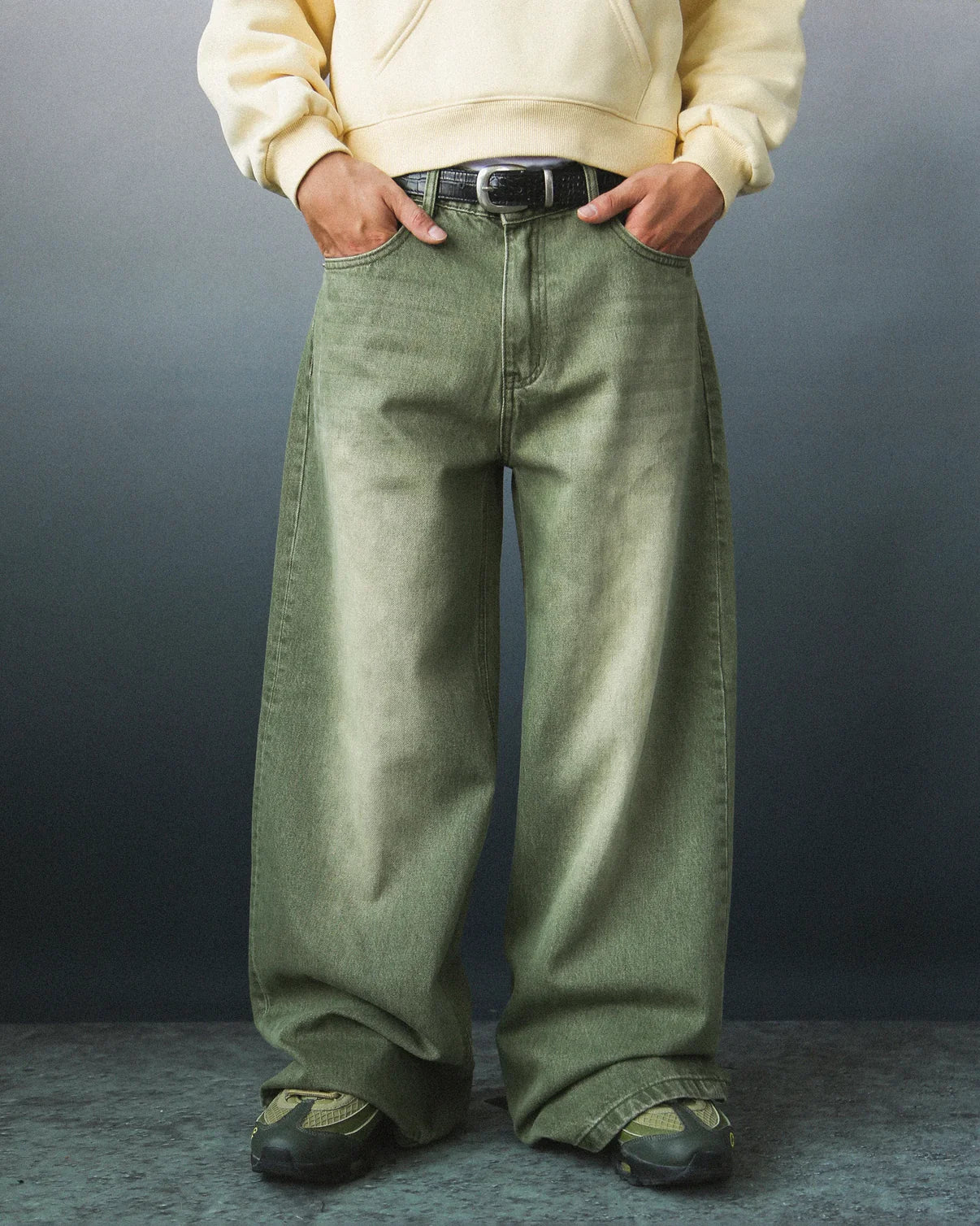 Mobius Matcha Baggy Jeans - Vault Deals