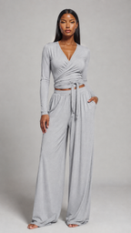 The Solvani Wrap Lounge Set | Soft Jersey Two-Piece