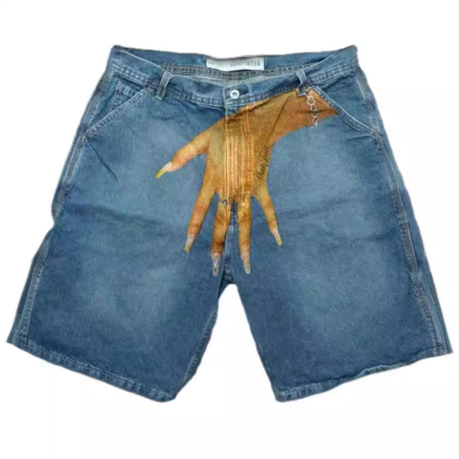 Her Hands denim shorts