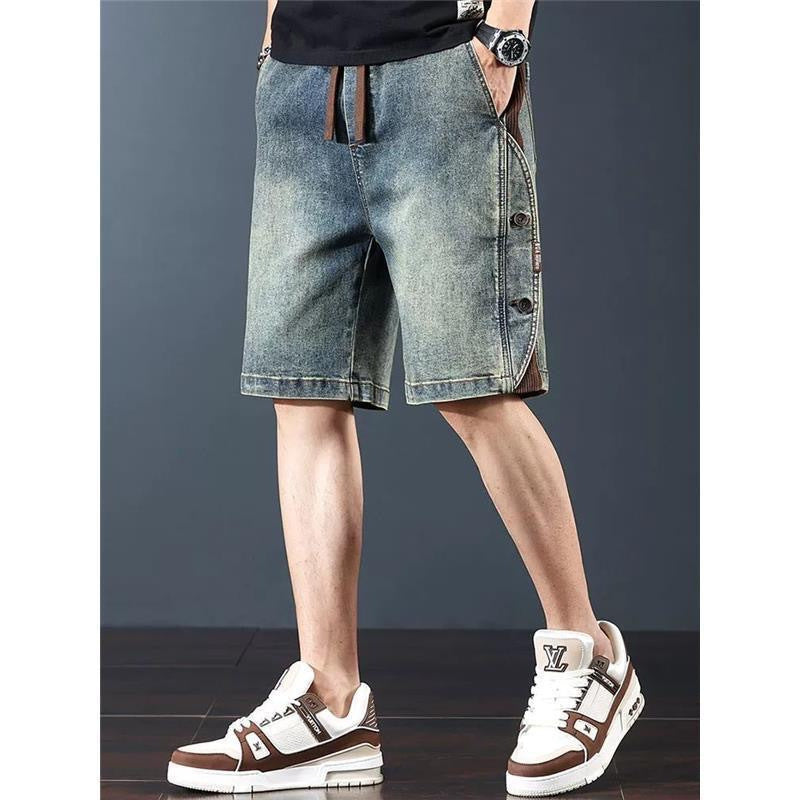 Toned Denim Shorts
