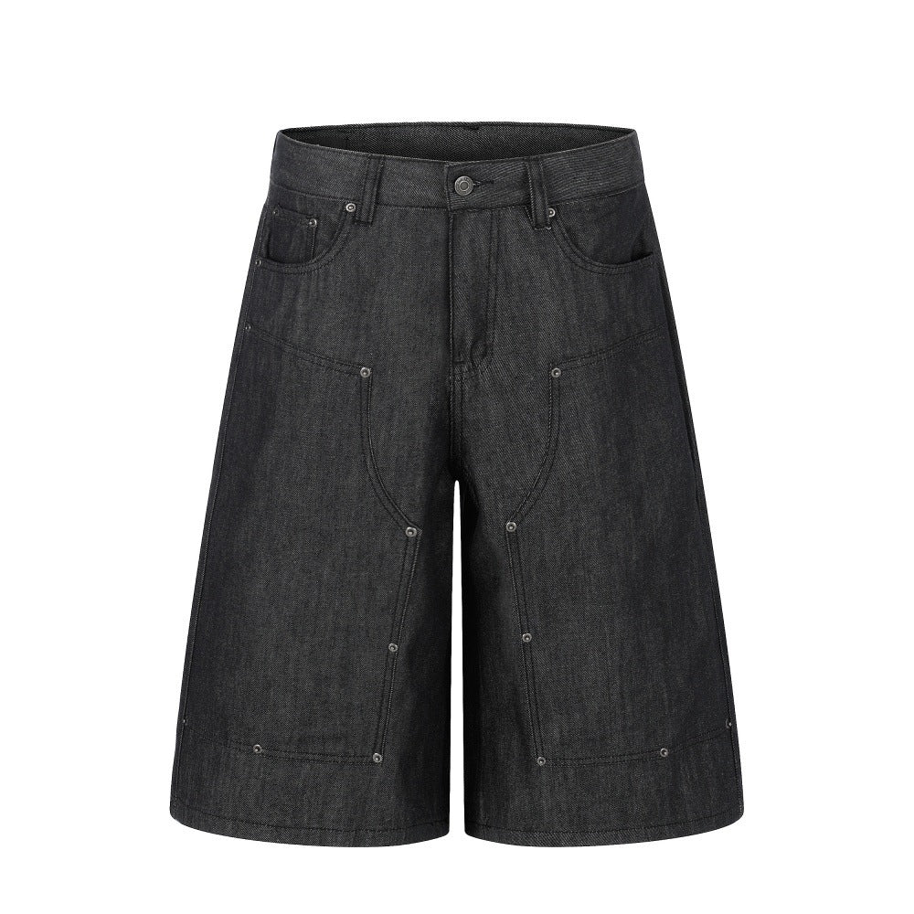 Wide Leg Denim Jorts