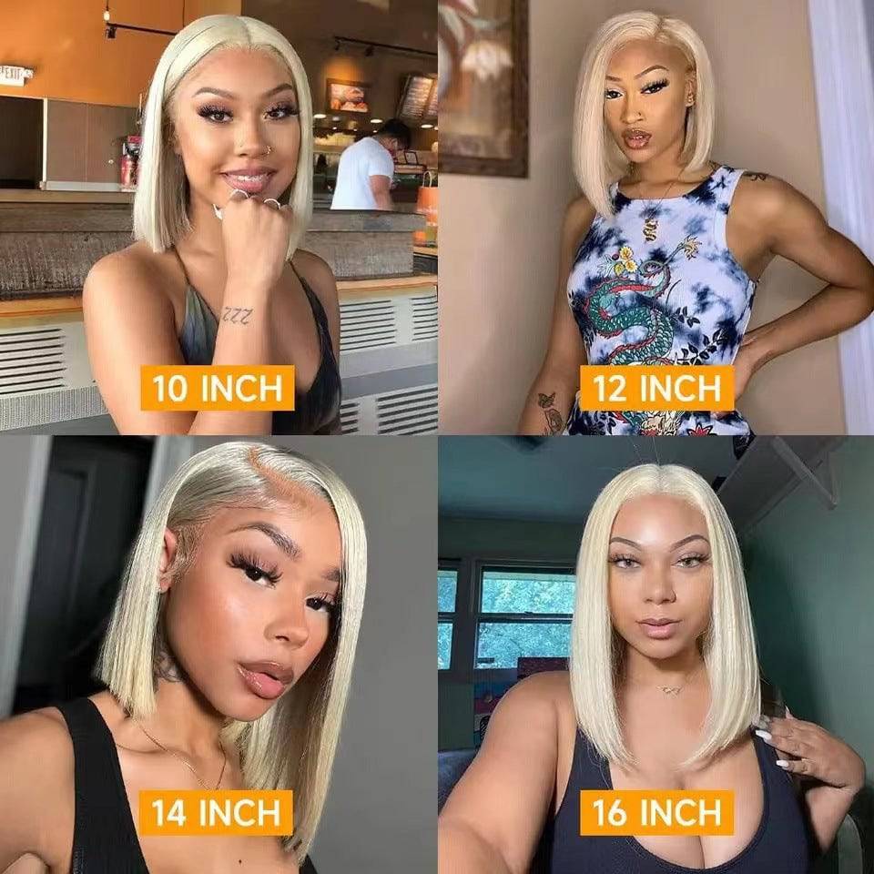 Lace Front Bob Wig Short Straight Synthetic Hair - VAULT DEALS