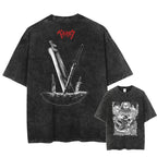 Anime Berserk Guts Graphic Cotton T-Shirt