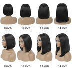 Lace Front Bob Wig Short Straight Synthetic Hair - VAULT DEALS