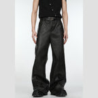 Retro Deconstructed Straight Leg Pants