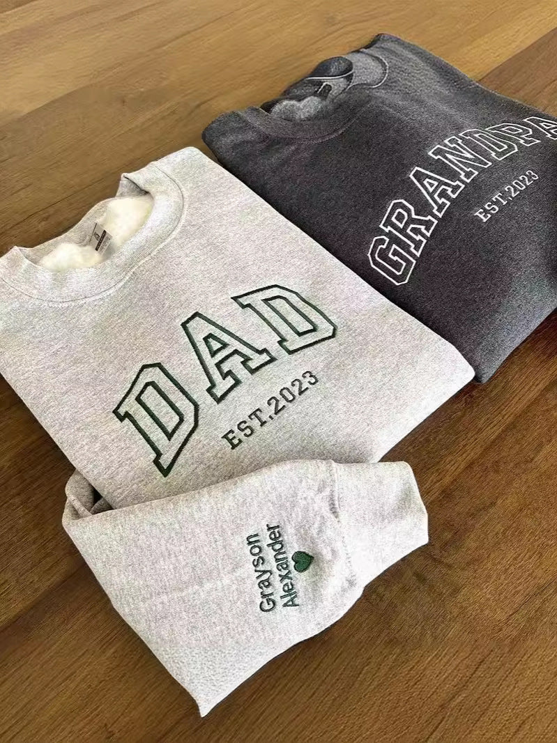 Custom Letter Embroidered Sweatshirt