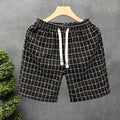 Drawstring Plaid Shorts