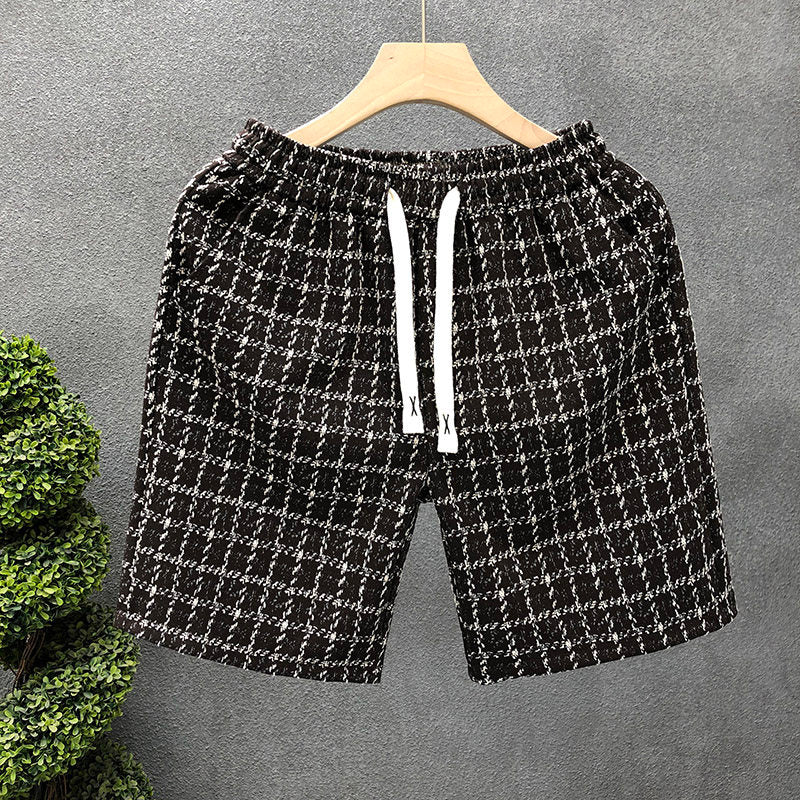 Drawstring Plaid Shorts