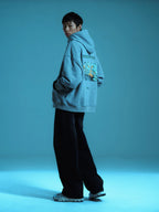 YAIRI Loose Fit Hoodie - Light Gray - VAULT DEALS