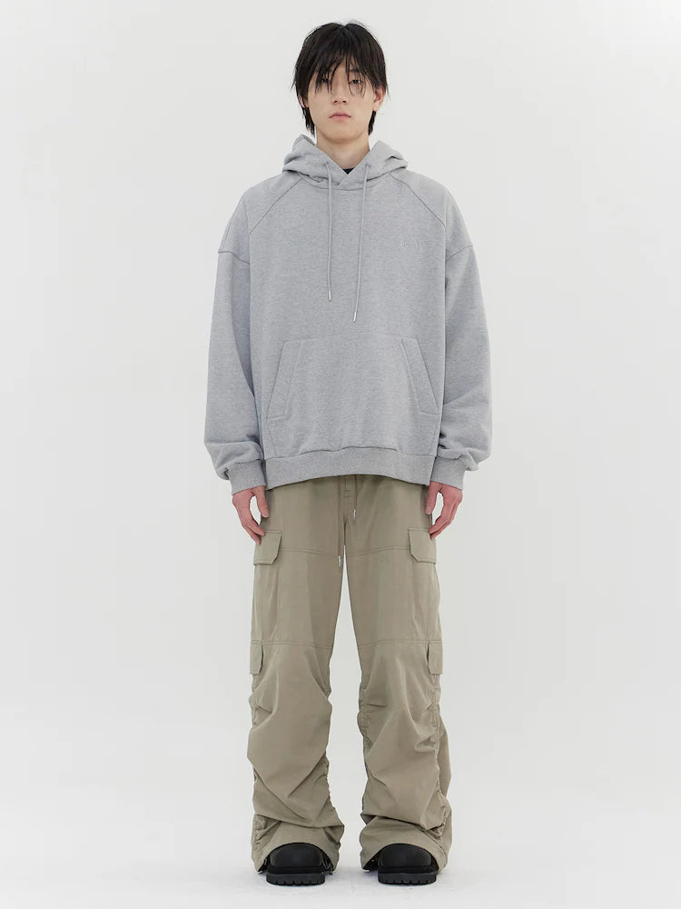 YAIRI Loose Fit Hoodie - Light Gray - VAULT DEALS