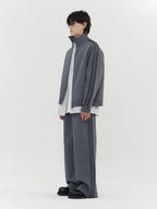 JUUN.J Melange Track Knit Jumper - Gray - VAULT DEALS