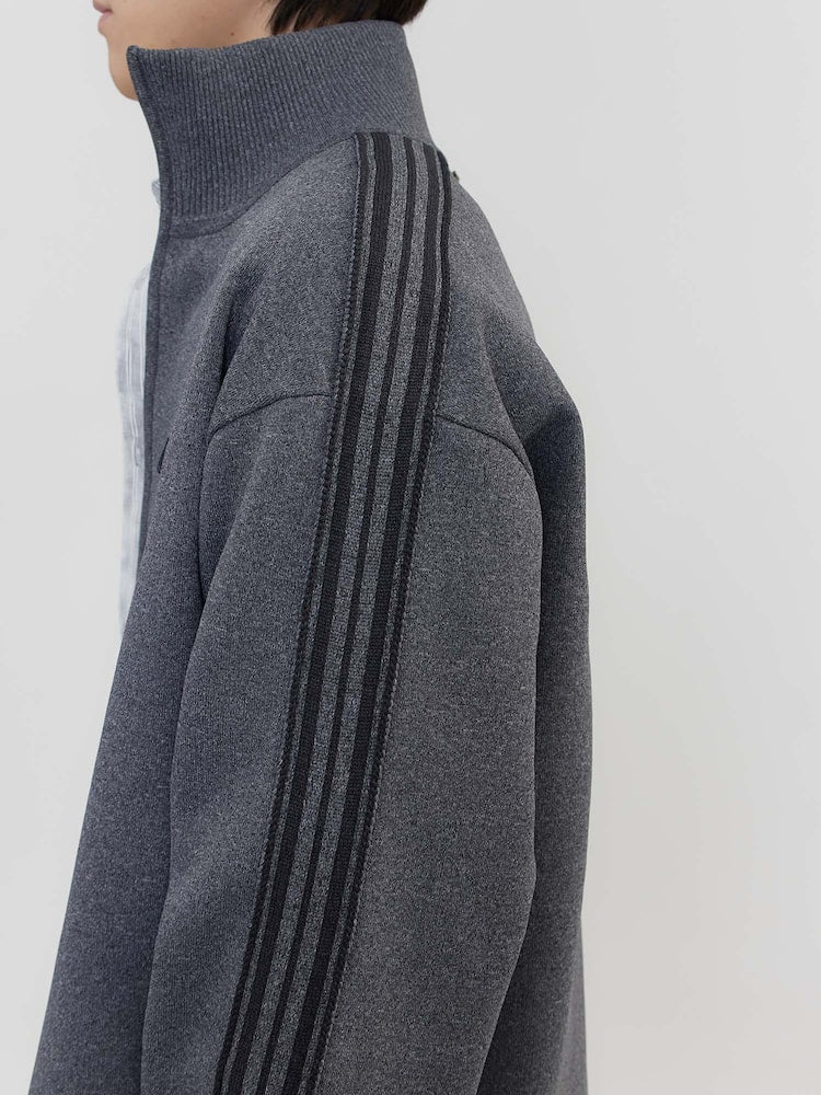 JUUN.J Melange Track Knit Jumper - Gray - VAULT DEALS